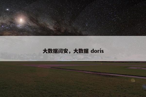 大数据闫安，大数据 doris