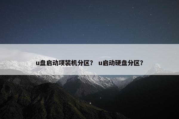 u盘启动项装机分区? u启动硬盘分区? u盘启动项装机分区? u启动硬盘分区?