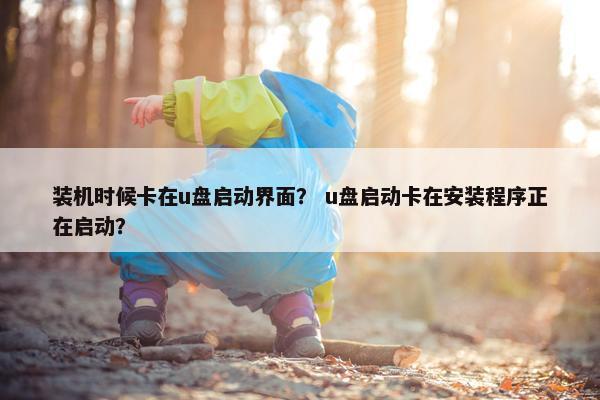 装机时候卡在u盘启动界面？ u盘启动卡在安装程序正在启动？