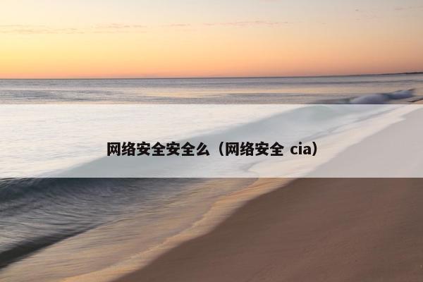 网络安全安全么（网络安全 cia）