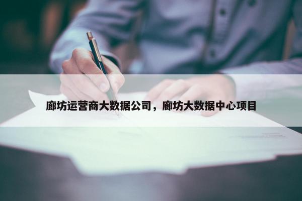 廊坊运营商大数据公司，廊坊大数据中心项目