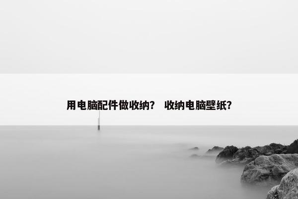 用电脑配件做收纳？ 收纳电脑壁纸？