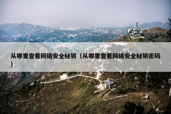 从哪里查看网络安全秘钥（从哪里查看网络安全秘钥密码）