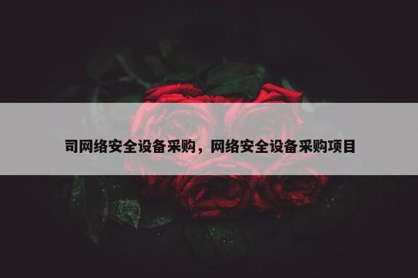 司网络安全设备采购，网络安全设备采购项目