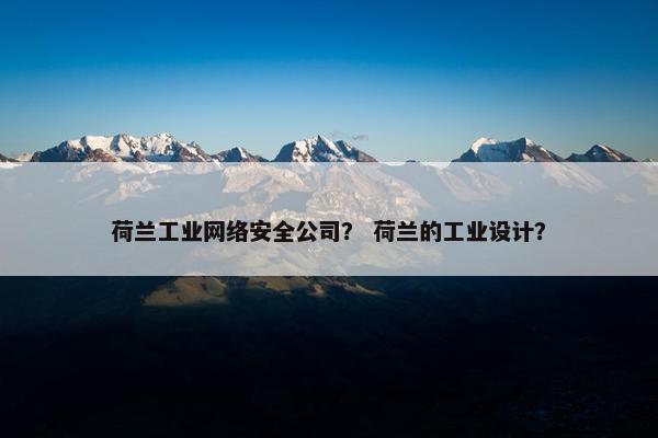 荷兰工业网络安全公司？ 荷兰的工业设计？