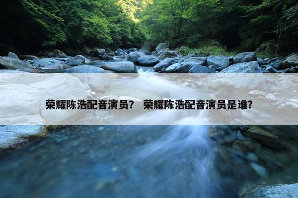 荣耀陈浩配音演员？ 荣耀陈浩配音演员是谁？