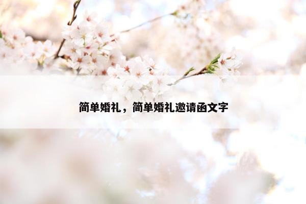 简单婚礼，简单婚礼邀请函文字