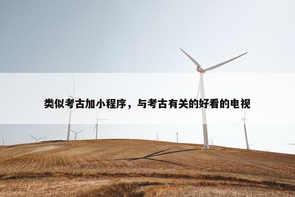 类似考古加小程序，与考古有关的好看的电视