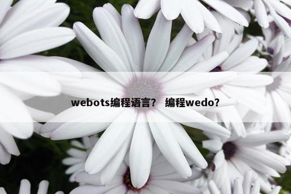 webots编程语言？ 编程wedo？