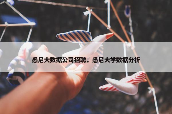 悉尼大数据公司招聘，悉尼大学数据分析