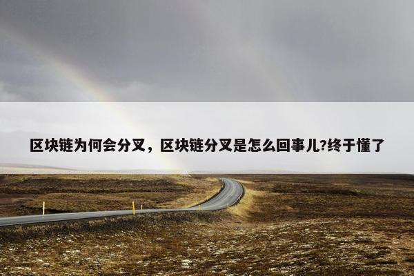 区块链为何会分叉，区块链分叉是怎么回事儿?终于懂了