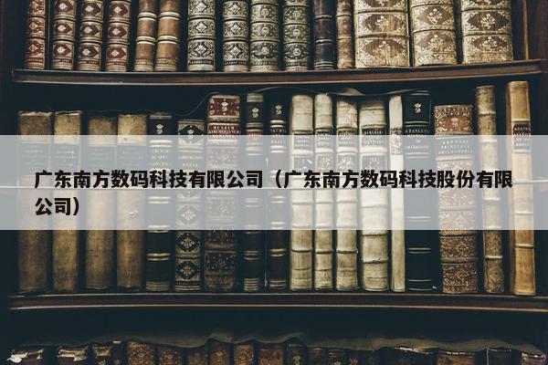 广东南方数码科技有限公司（广东南方数码科技股份有限公司）