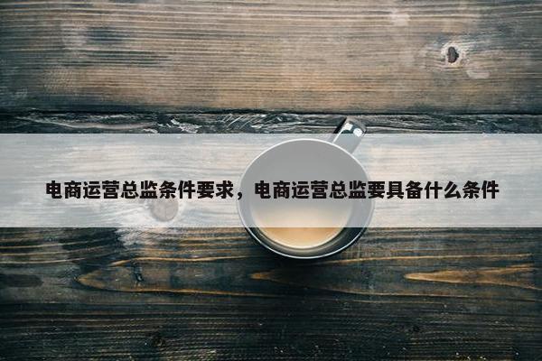 电商运营总监条件要求，电商运营总监要具备什么条件