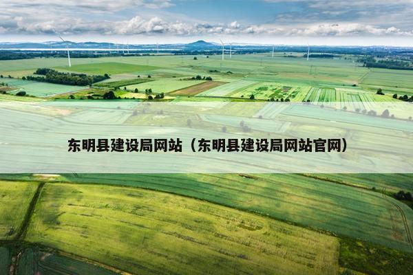 东明县建设局网站（东明县建设局网站官网）