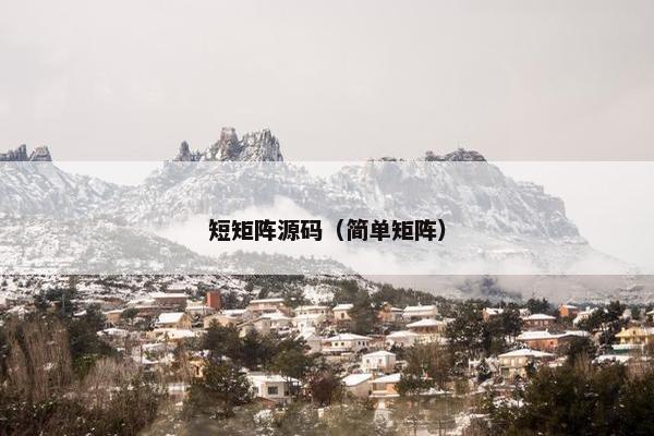 短矩阵源码（简单矩阵）