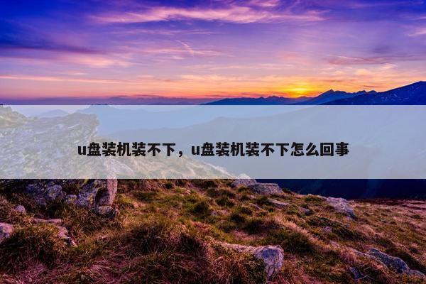 u盘装机装不下,u盘装机装不下怎么回事 u盘装机装不下,u盘装机装不下怎么回事