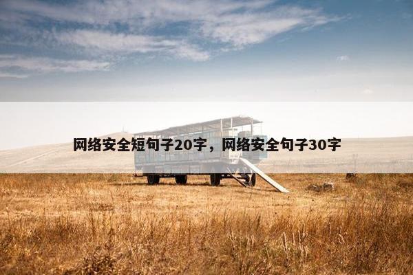 网络安全短句子20字，网络安全句子30字