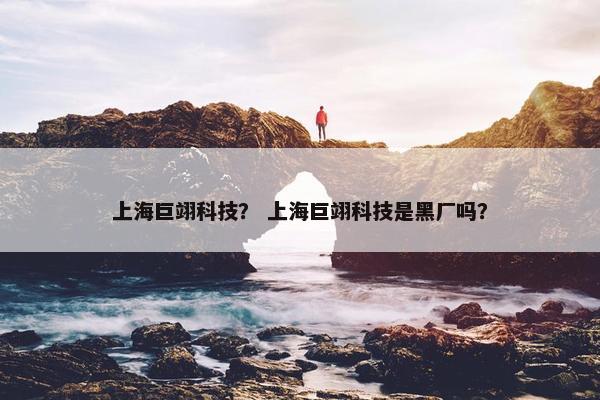 上海巨翊科技？ 上海巨翊科技是黑厂吗？