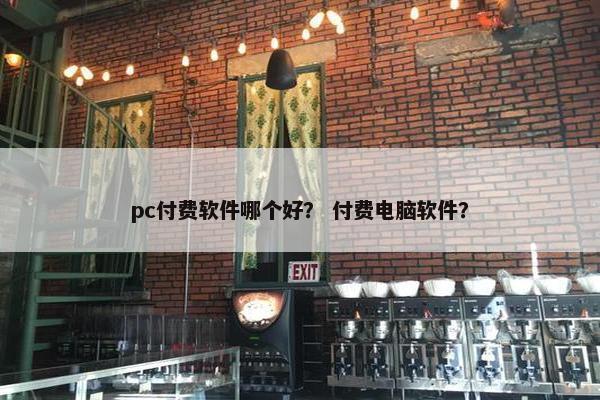 pc付费软件哪个好？ 付费电脑软件？