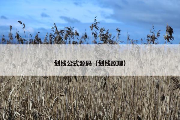 划线公式源码（划线原理）