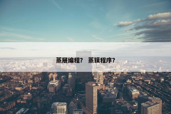 蒸屉编程? 蒸镆程序? 蒸屉编程? 蒸镆程序?