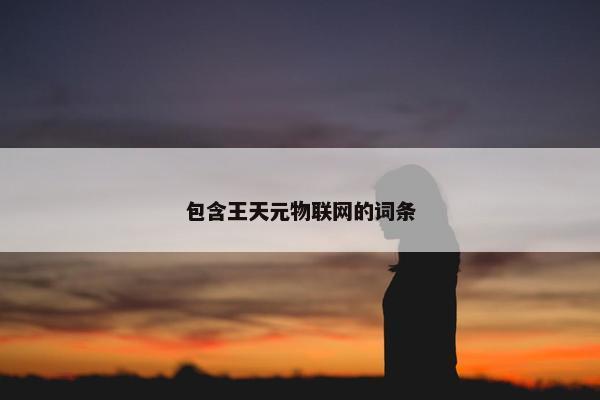 包含王天元物联网的词条 包含王天元物联网的词条