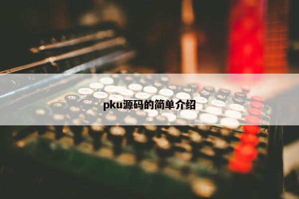 pku源码的简单介绍