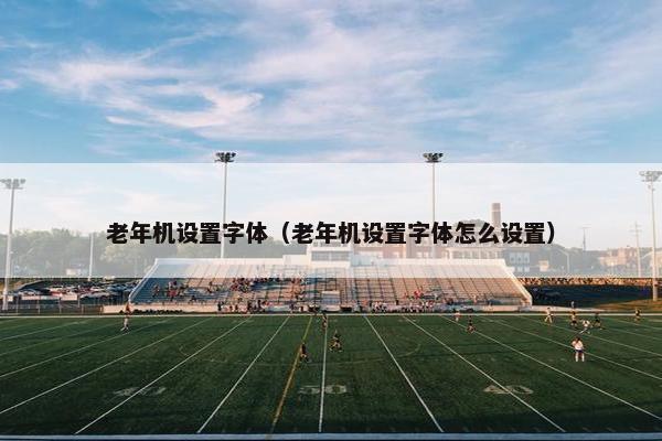 老年机设置字体（老年机设置字体怎么设置）