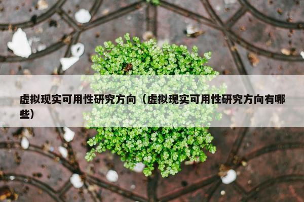 虚拟现实可用性研究方向(虚拟现实可用性研究方向有哪些) 虚拟现实可用性研究方向(虚拟现实可用性研究方向有哪些)